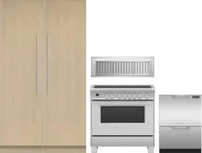 5 Piece Package Includes Refrigerator, Freezer, Range, Hood And Dishwasher